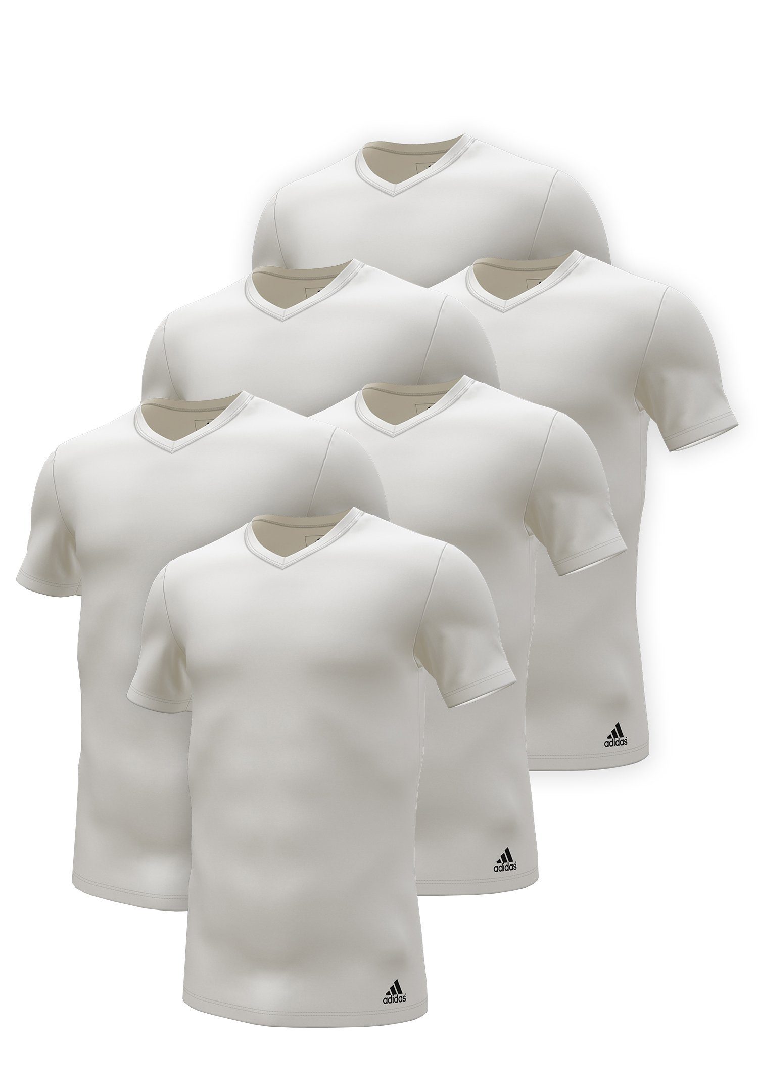 adidas Performance Poloshirt V-Neck T-Shirt (6PK) (Packung, 6-tlg., 6er-Pack)