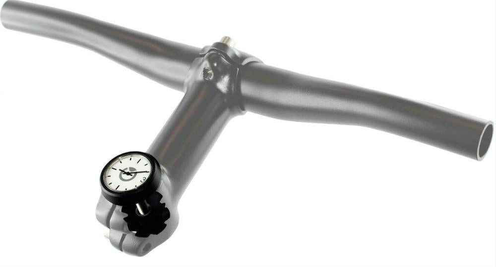 by.schulz Fahrradlenker By,Schulz Ahead Kappe Uhr schwarz - Vorbaukappe mit integrierter Clock