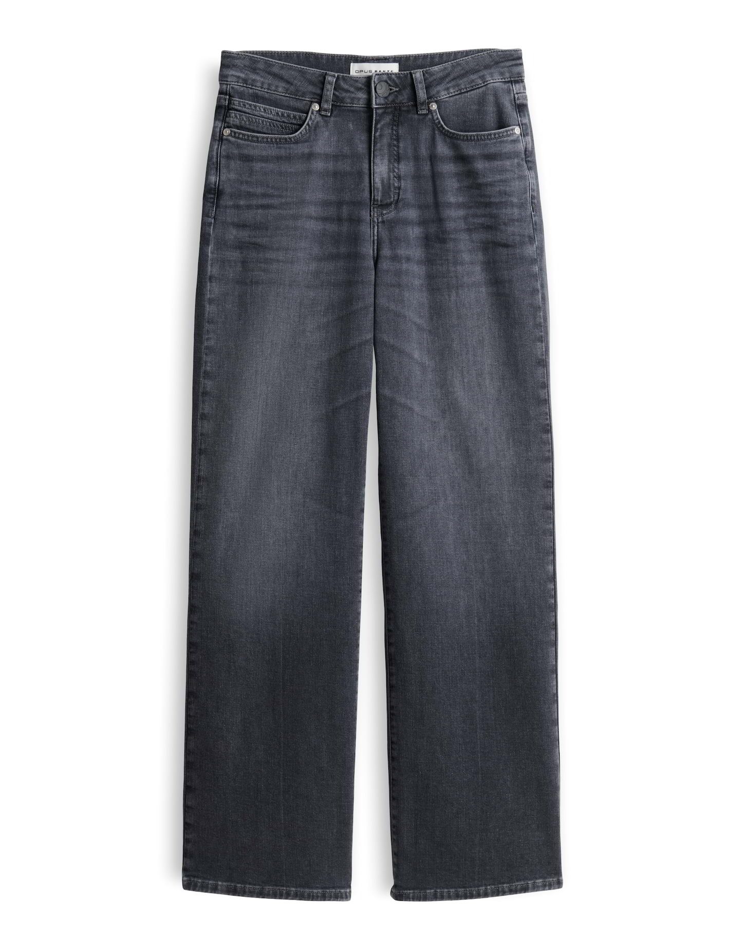 OPUS PANTS Weite Jeans Melly modern aus Baumwolle mit gerader Passform Weiter, gerader Beinverlauf mit Stretchkomfort und Used-Waschung – Bild 2 von 5