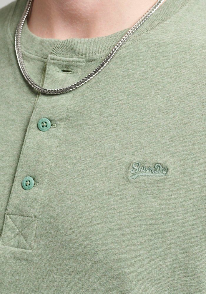 HENLEY LOGO S/S T-Shirt Superdry green SD-VINTAGE EMB thyme