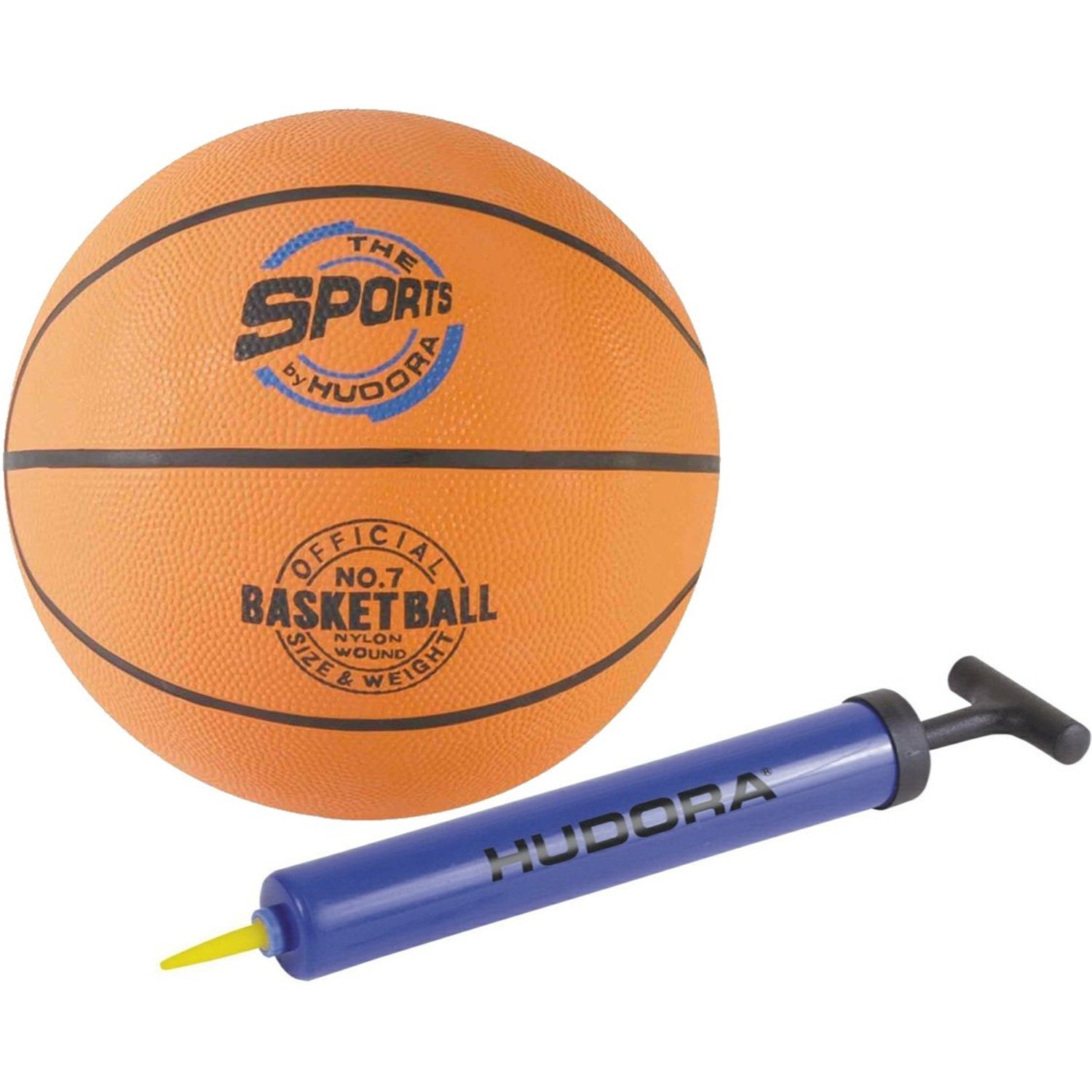 Hudora Basketball 71570 76146 2er Set Basketball + Ballpumpe