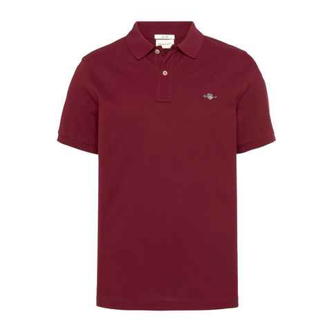 Gant Poloshirt SLIM ORIGINAL PIQUE SS RUGGER mit Logostickerei auf der Brust