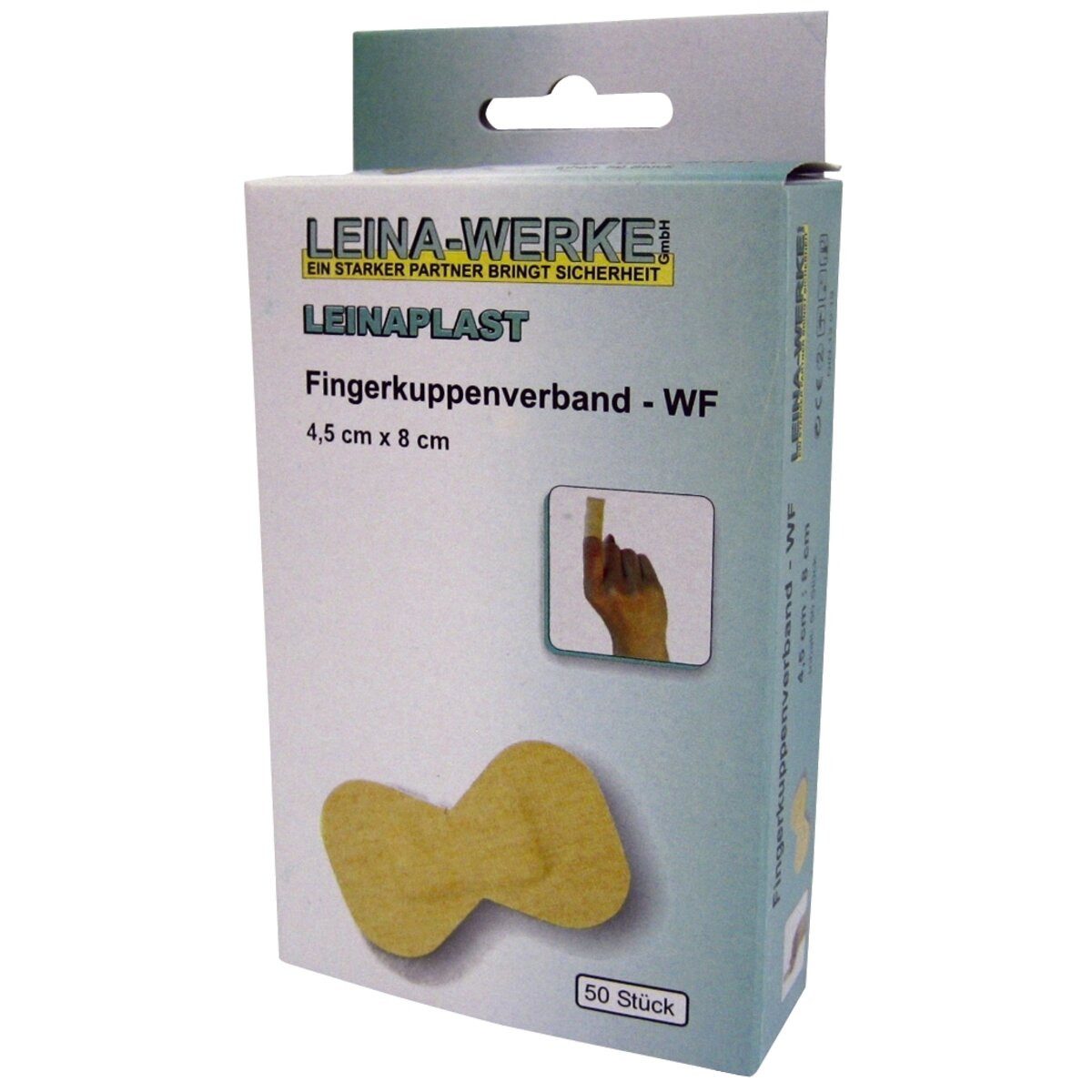 Leina-Werke Erste-Hilfe-Set Fingerkuppenverband - 50 Stück lose 4,5 cm x 8 cm wasserfest.