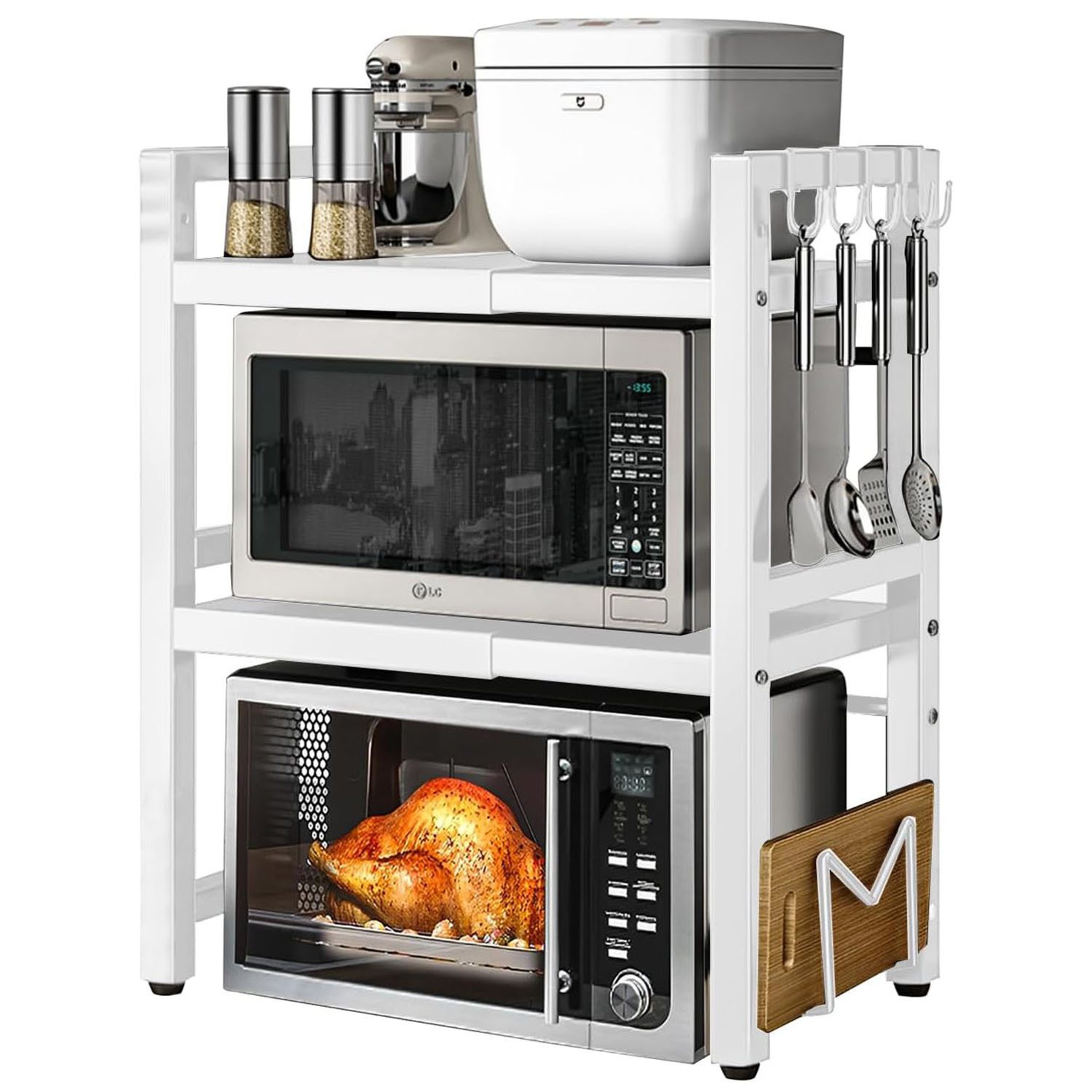 SURFOU Standregal Mikrowellen Regal 3-stufiges Mikrowellenständer Erweiterb günstig online kaufen