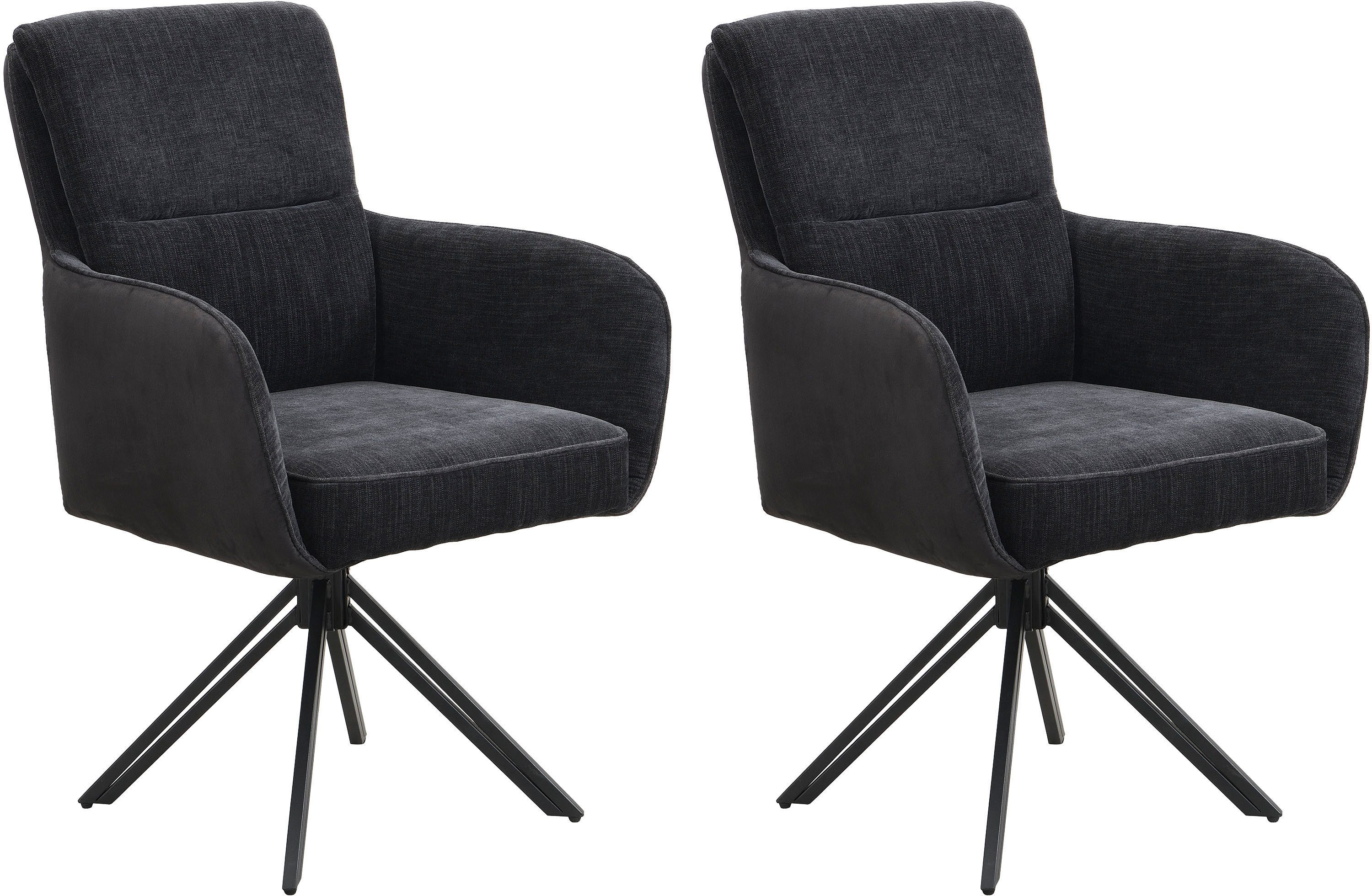 byLIVING Esszimmerstuhl Tino (Set, 2 St), 360 Grad drehbar mit Federkernpol günstig online kaufen