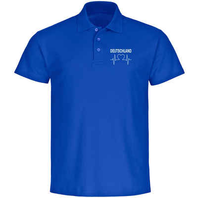 multifanshop Poloshirt Deutschland - Herzschlag - Polo