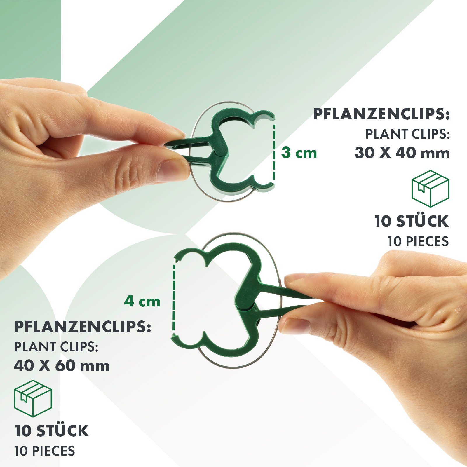 Karat Rankhilfe Pflanzennetz-Set Mina, Aus grünem Kunststoff, 42-teilig