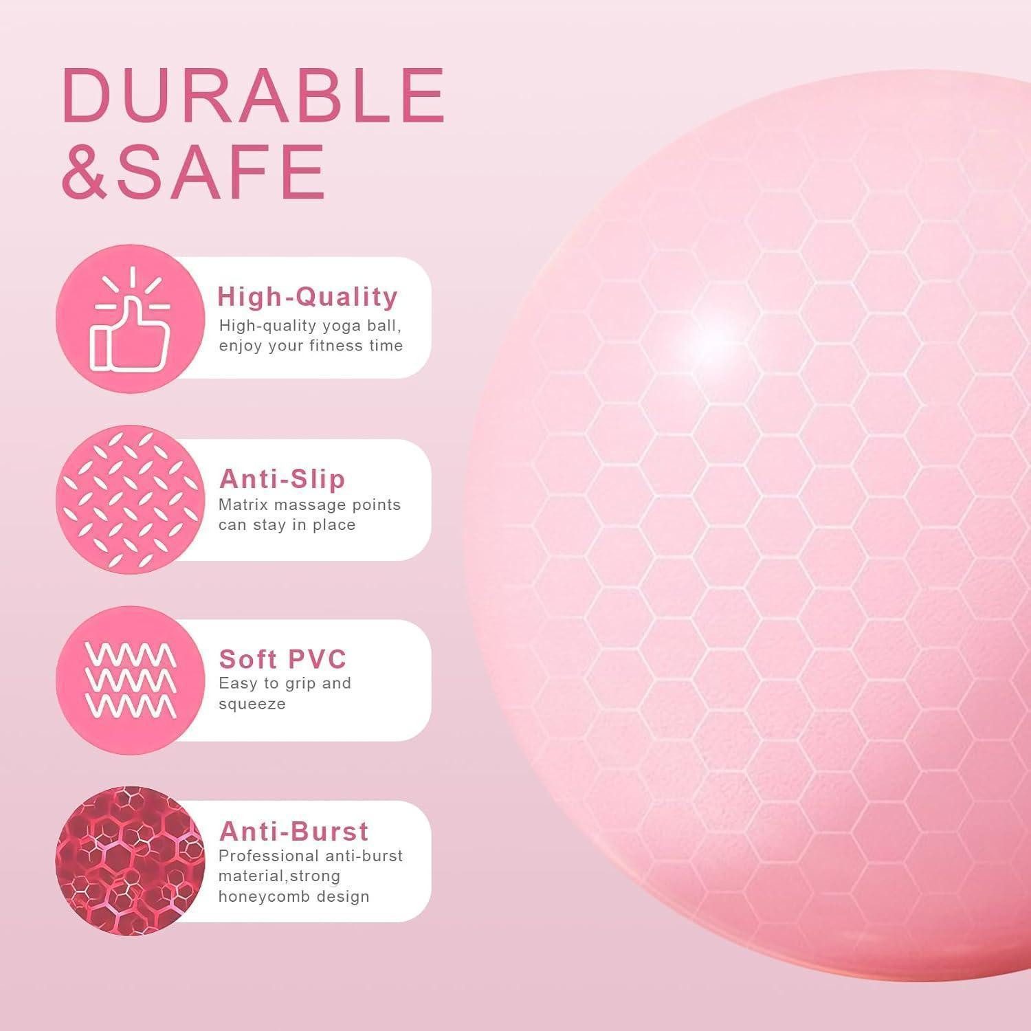 LuxusKollektion Gymnastikball Gymnastikball 25cm Pilates Yoga AntiBurst #8 Sakura-Rosa + Himmelblau
