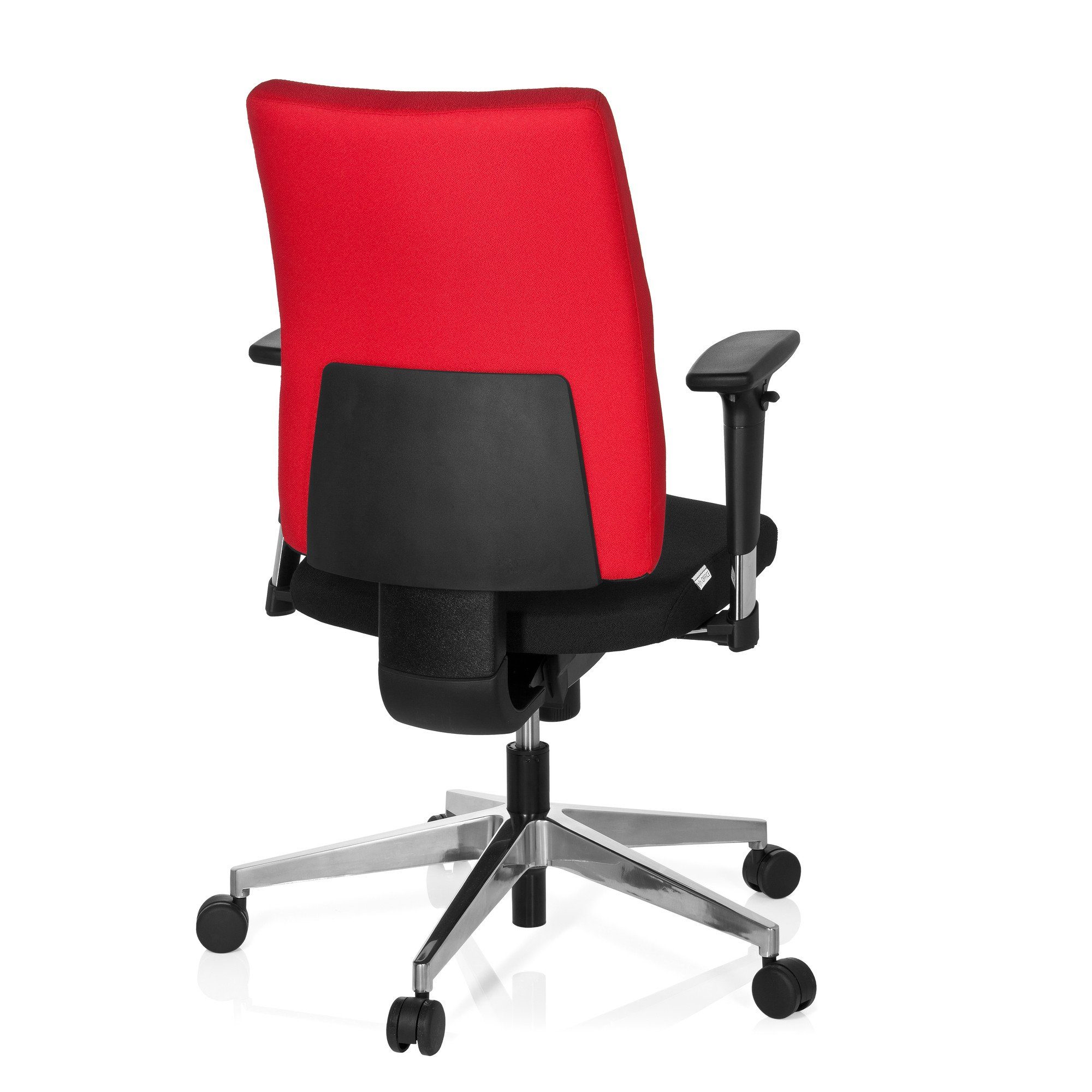 350 (1 Drehstuhl PRO-TEC Profi St), OFFICE ergonomisch hjh Schwarz/Rot Stoff Schreibtischstuhl Bürostuhl