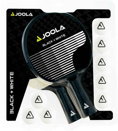 Joola Tischtennisschläger »JOOLA Tischtennis-Set BLACK + WHITE« (Set, 10-tlg., mit Bällen)