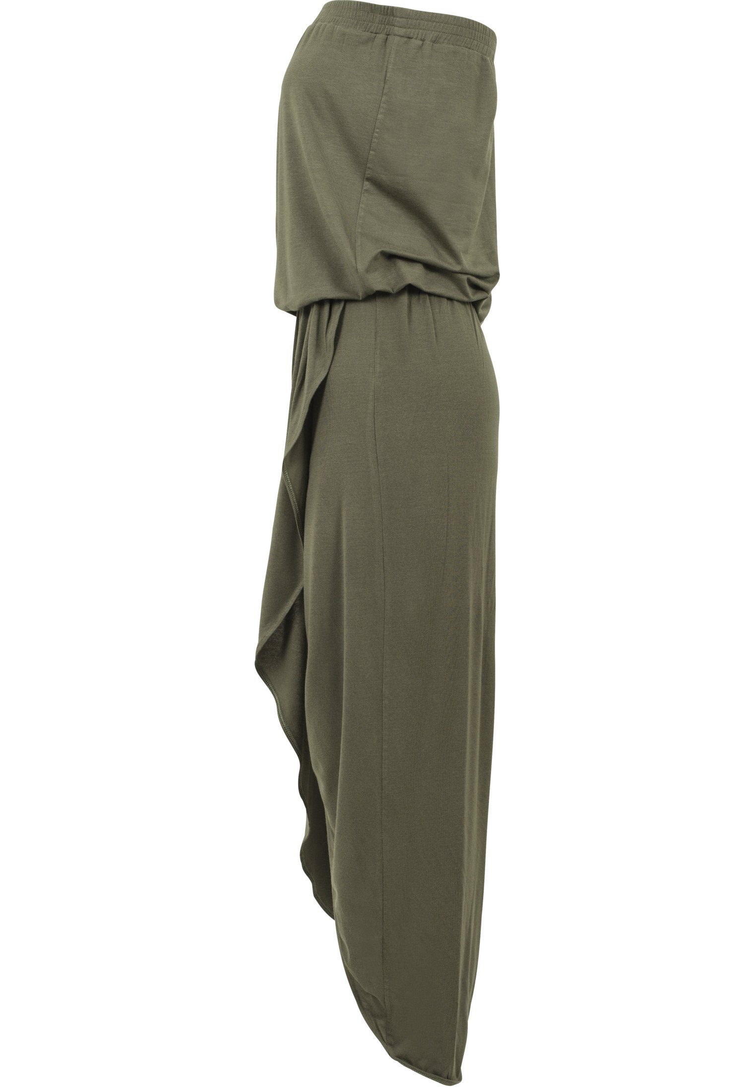 URBAN CLASSICS Jerseykleid Damen Ladies Viscose Bandeau Dress olive (1-tlg)