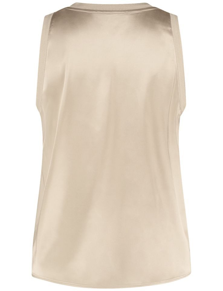 Taifun Shirttop – Ärmelloses Satinshirt mit günstig online kaufen