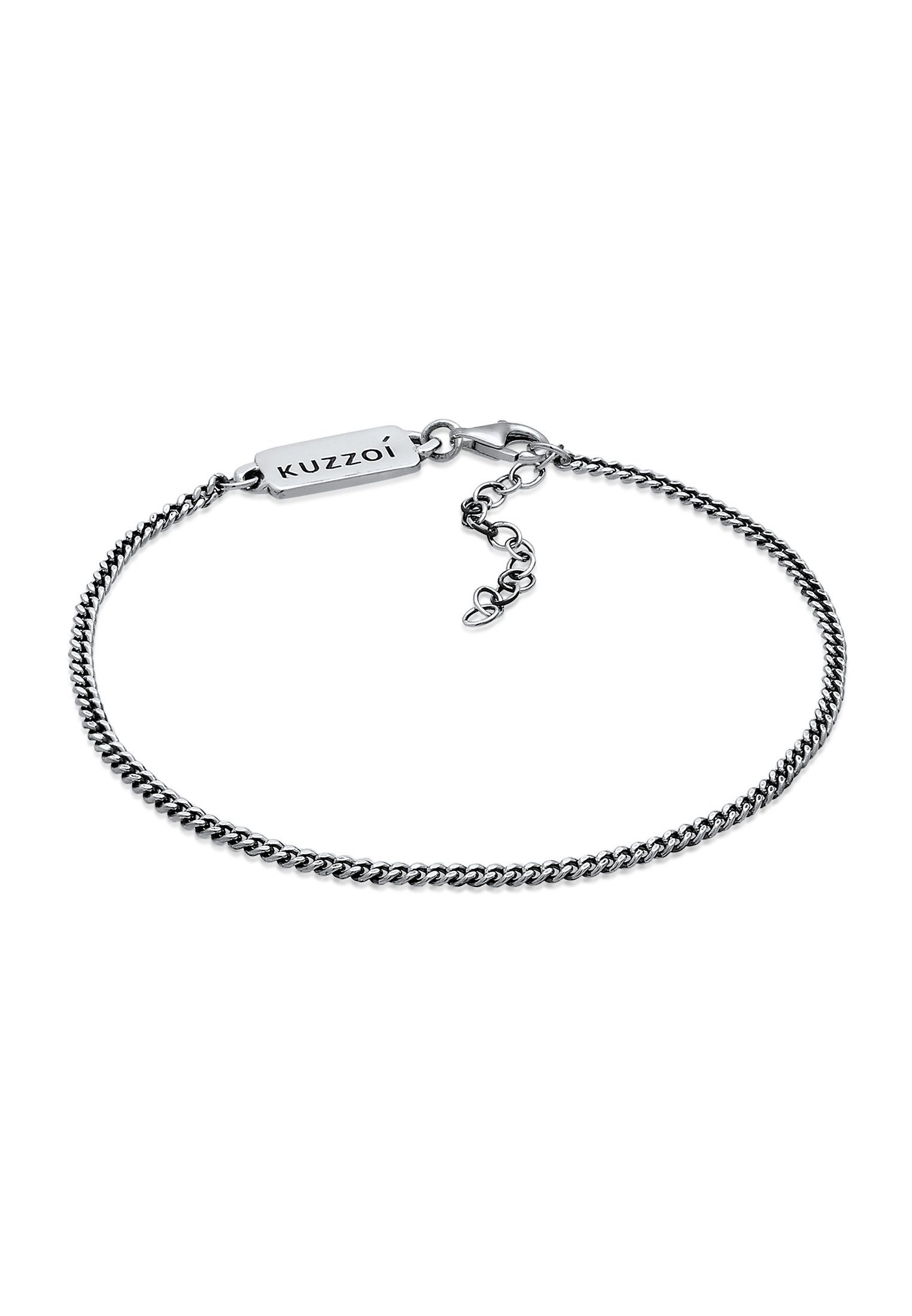 Silberarmband Herren Basic Panzerkette Fein 925 Silber