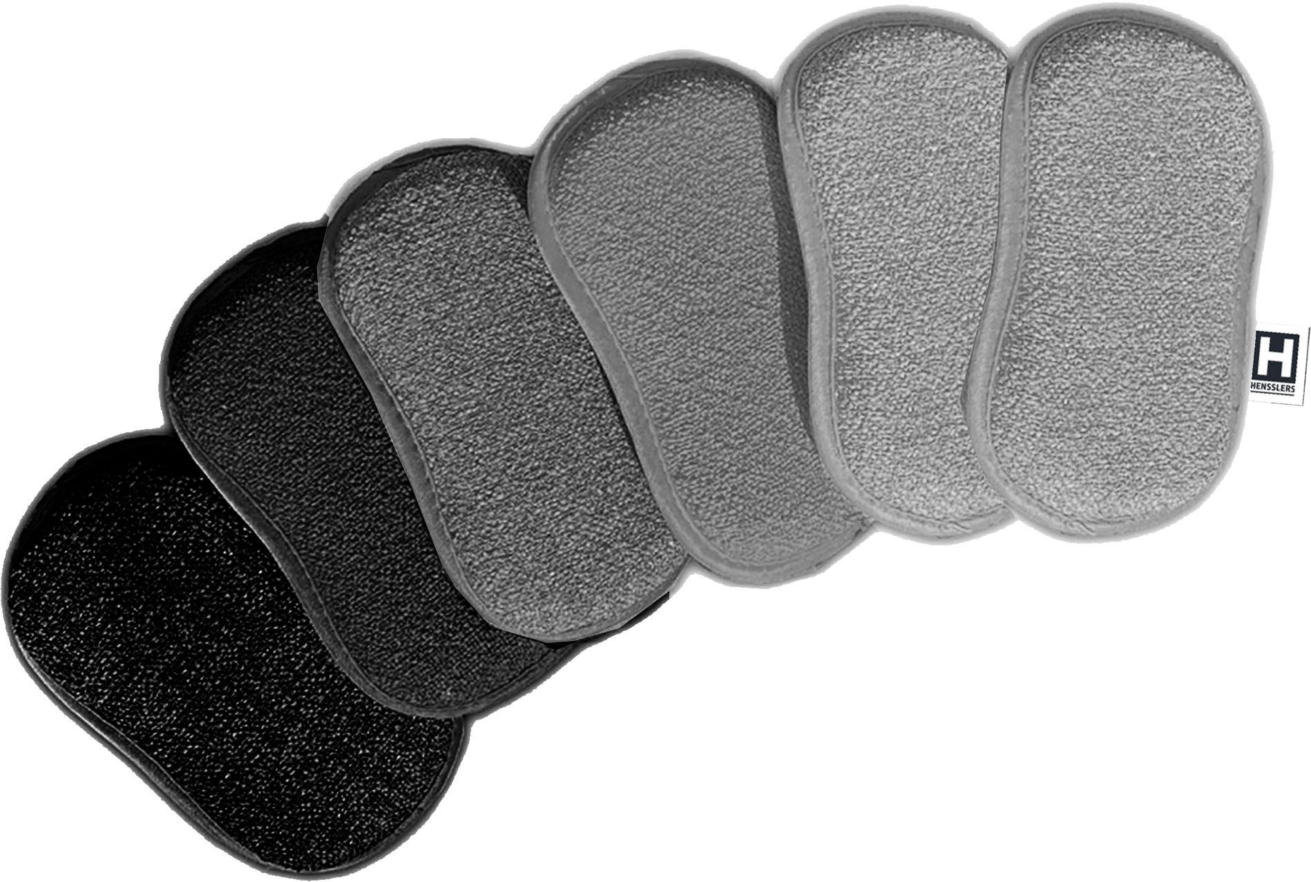 HENSSLERS 2in1 Mikrofasertuch (Mikrofaser, 10x16 cm, 6-tlg., 2 unterschiedliche Mikrofaserseiten)