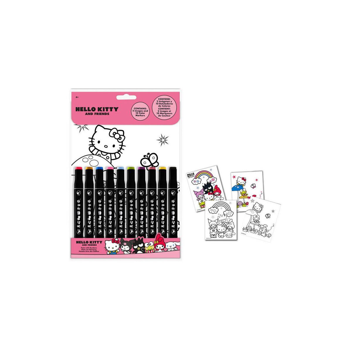 Hello Kitty Kreativset Hello Kitty Nummern-Malbuch für Kinder