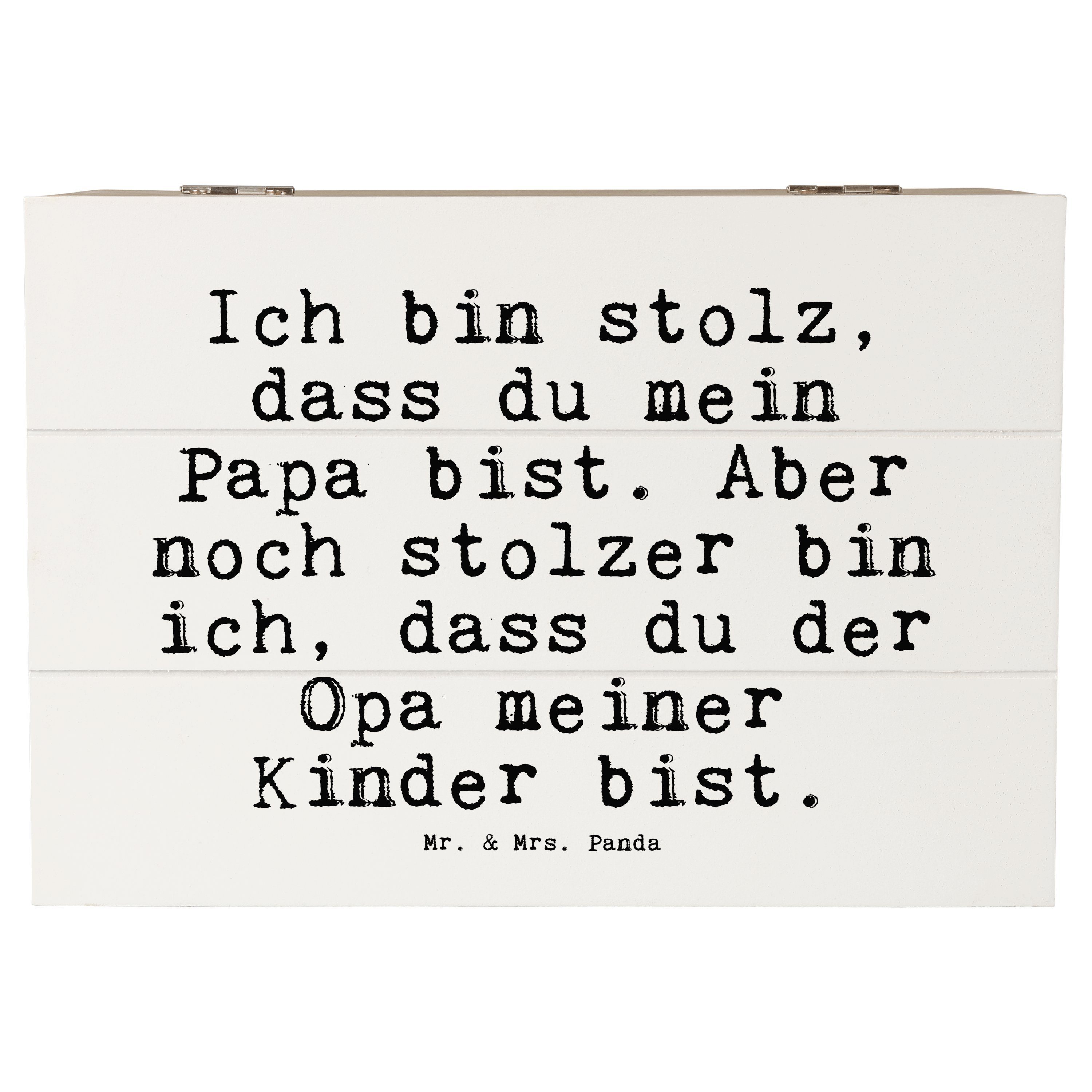 Mr. & Mrs. Panda Dekokiste »Ich bin stolz, dass... Weiß Geschenk