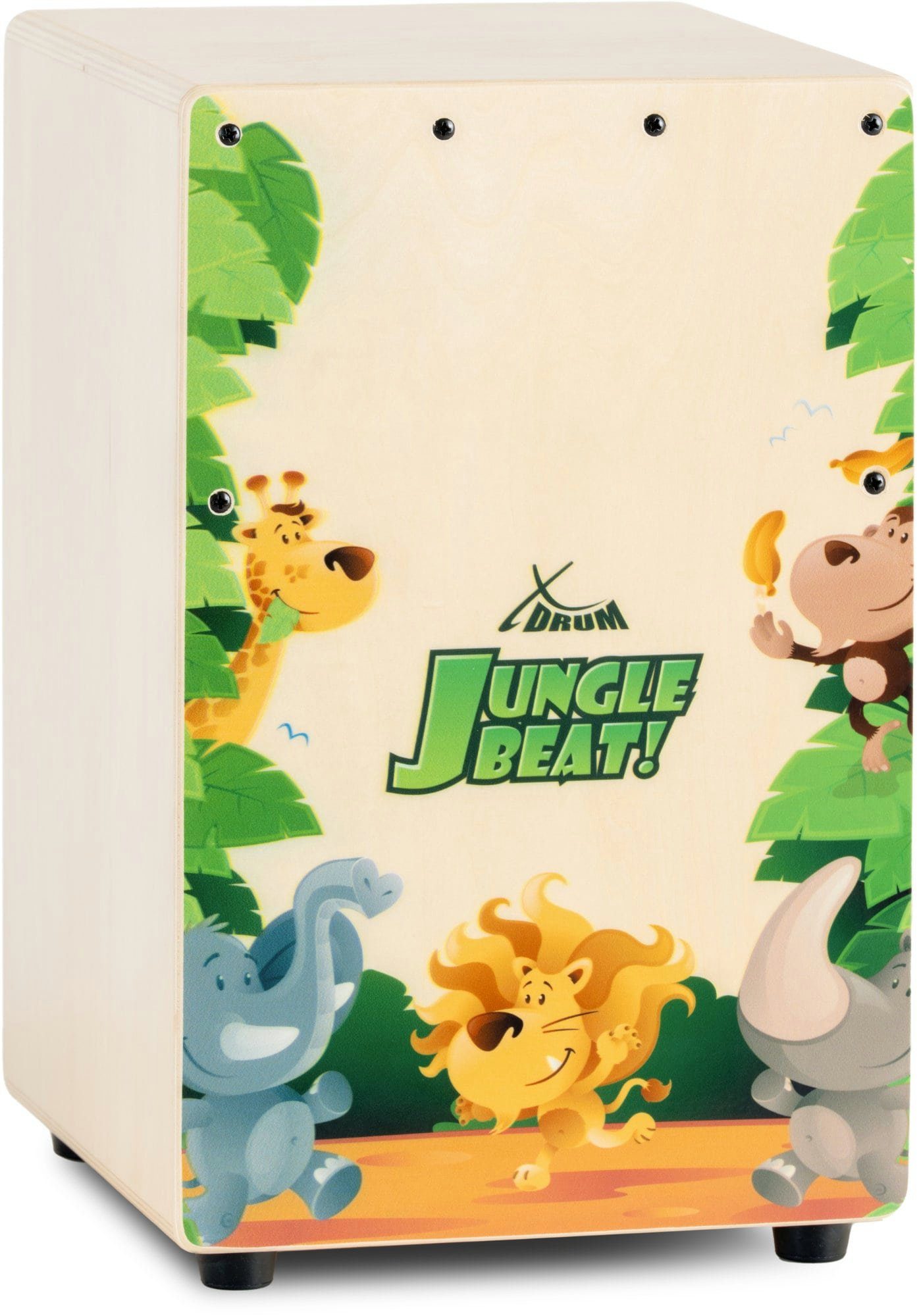 XDrum Cajon KC-37 Kinder-Cajon,Snare-Effekt durch stimmbare Gitarrensaiten, 2-St., Inkl. Innensechskantschlüssel, Kleine Cajon speziell für Kinder - Nur 36 cm hoch