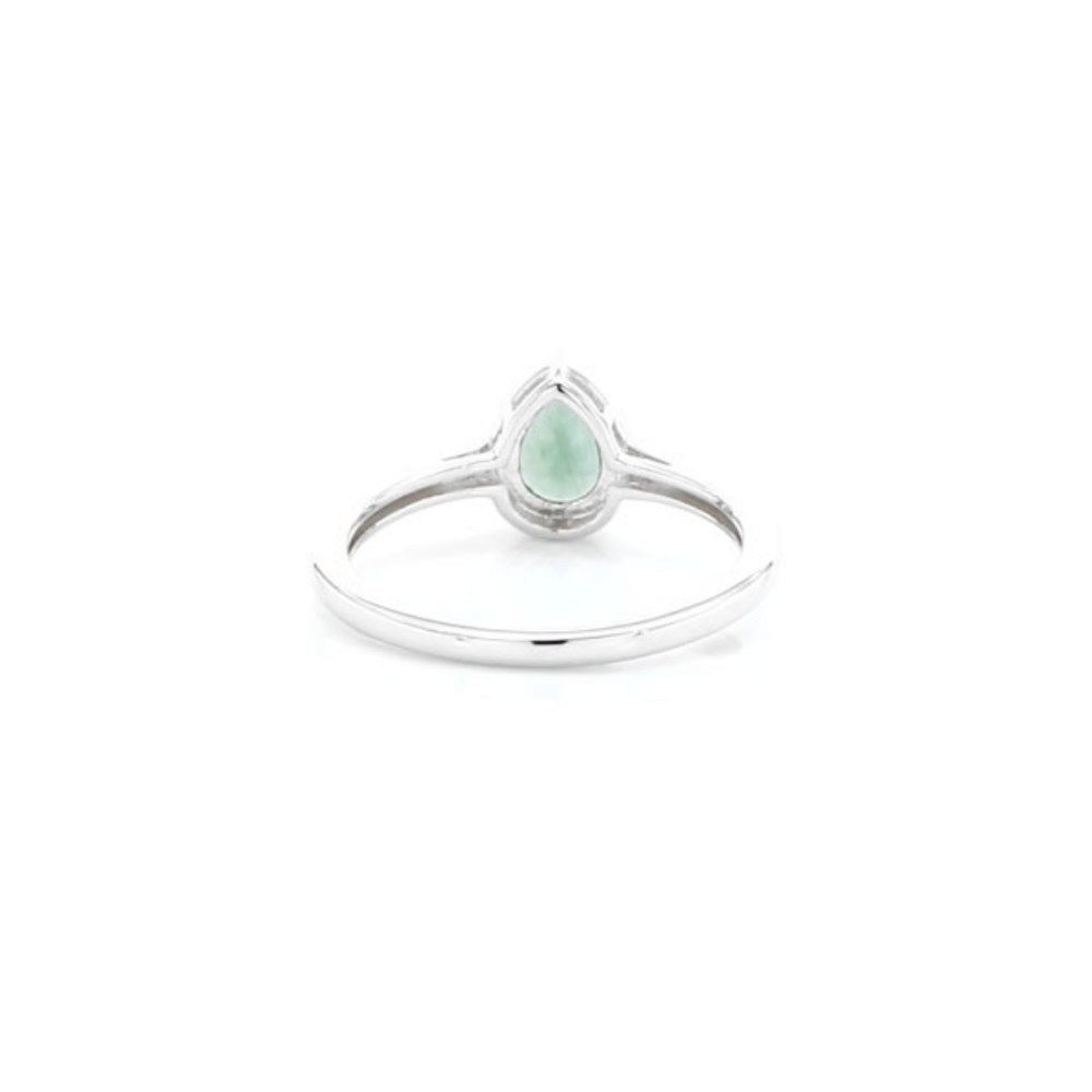 Cavill Solitärring Chrom-Apatit Ring 0,61 ct Tropfen Grün, 925 Silber Damen Schmuck (1-tlg)