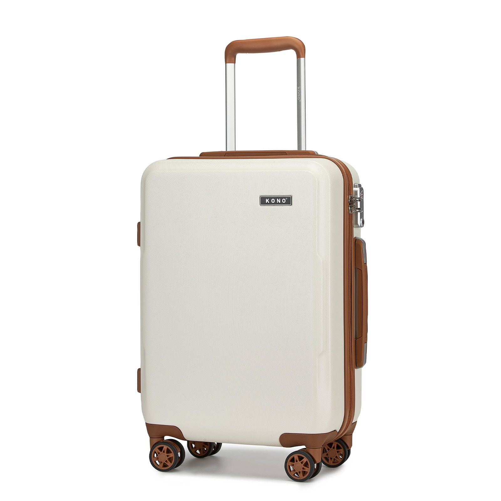 KONO Handgepäck-Trolley Koffer, PC + ABS Hartschale, TSA-Schloss, Doppel-Sp günstig online kaufen