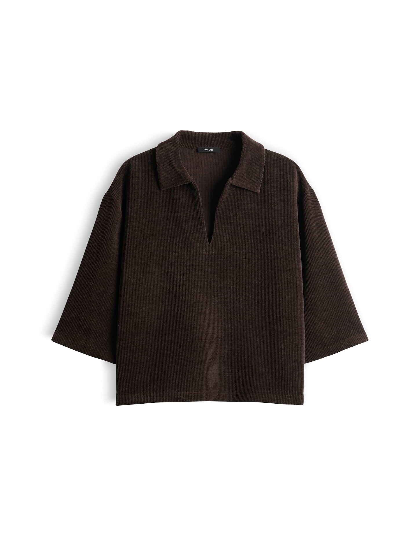 OPUS Sweatshirt Polo aus Cord Regular Fit Vielseitig kombinierbar für casual Looks