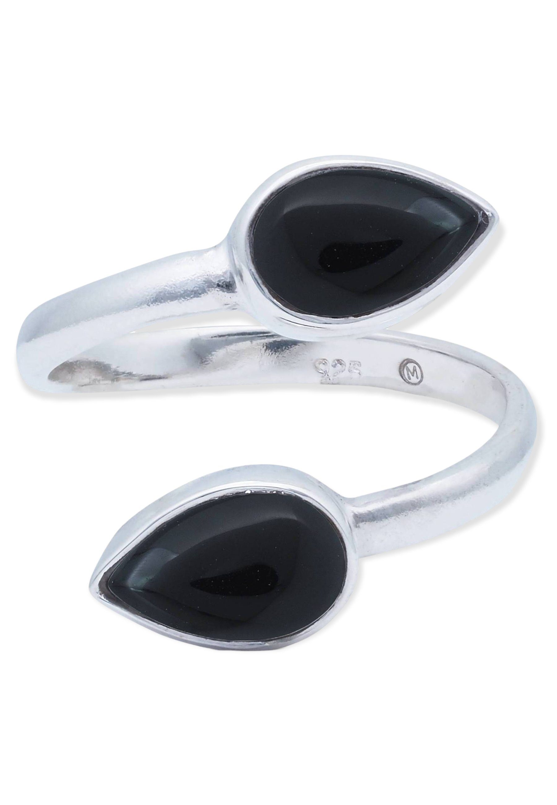 mantraroma Silberring 925er Silber mit Onyx