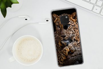 MuchoWow Handyhülle Wildtiere - Panther - Porträt - Schwarz - Tiere, Handyhülle Huawei P40 Lite, Handy Case, Silikon, Bumper Case