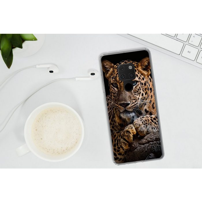MuchoWow Handyhülle Wildtiere - Panther - Porträt - Schwarz - Tiere Phone Case Handyhülle Huawei Mate 20 Silikon Schutzhülle OR12408