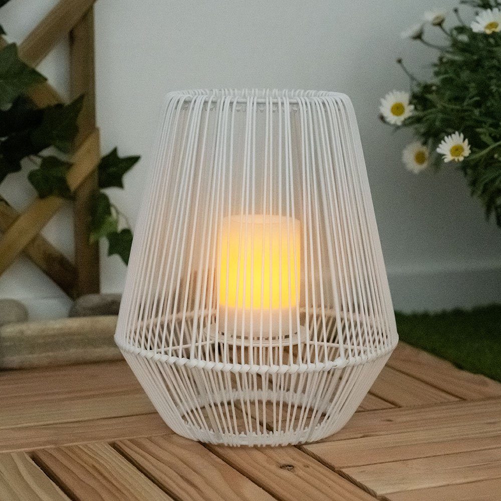 LED Dekolicht, Solarlaterne Außen flackernd LED Solarleuchte