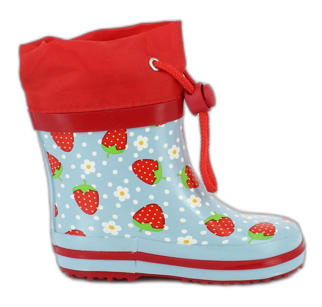Beck Kleinkinder Gummistiefel Erdbeere Gummistiefel (wasserdicht, für trockene Füße bei Regen und Matschwetter) Naturkautschuk, flexible Laufsohle, herausnehmba – Bild 4 von 5