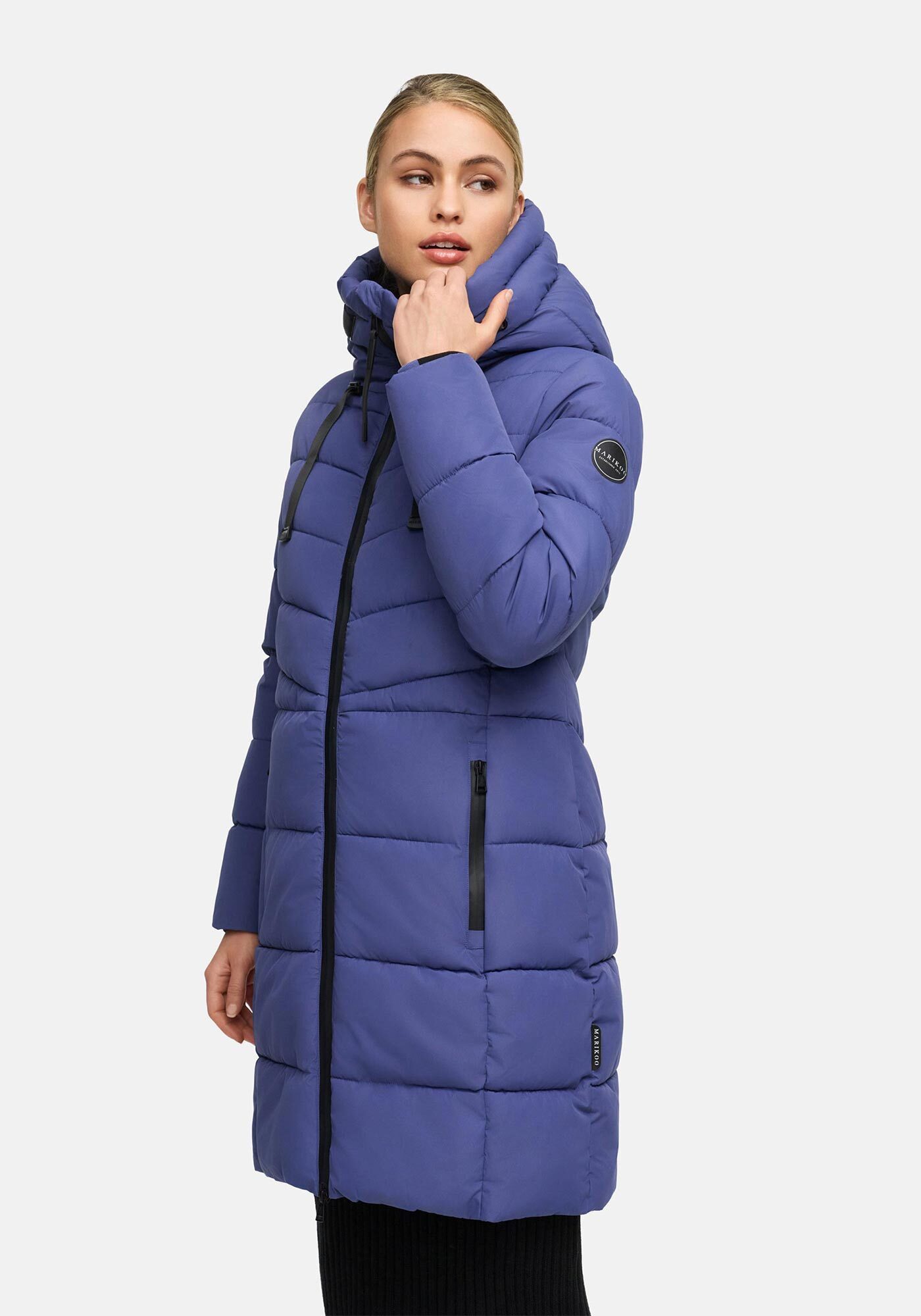 Marikoo Winterjacke Natsukoo XVI Stepp Mantel mit großer Kapuze
