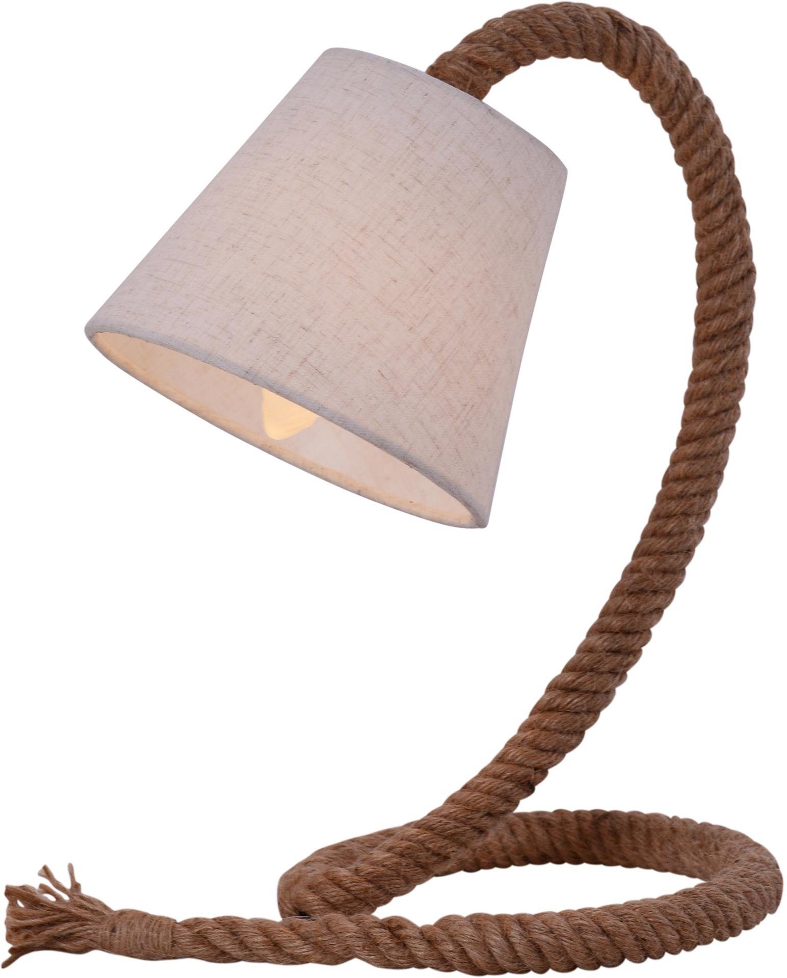 näve Tischleuchte Rope, ohne Leuchtmittel, Exkl. 1x E14 max. 40W,Fuß: Jutes günstig online kaufen