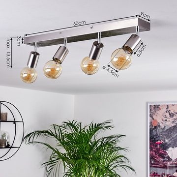 hofstein Deckenleuchte »Seano« Deckenlampe aus Metall in Nickel matt, ohne Leuchtmittel, Moderne e Zimmerlampe, Leuchtenköpfe sind dreh-/schwenkbar, 4xE27