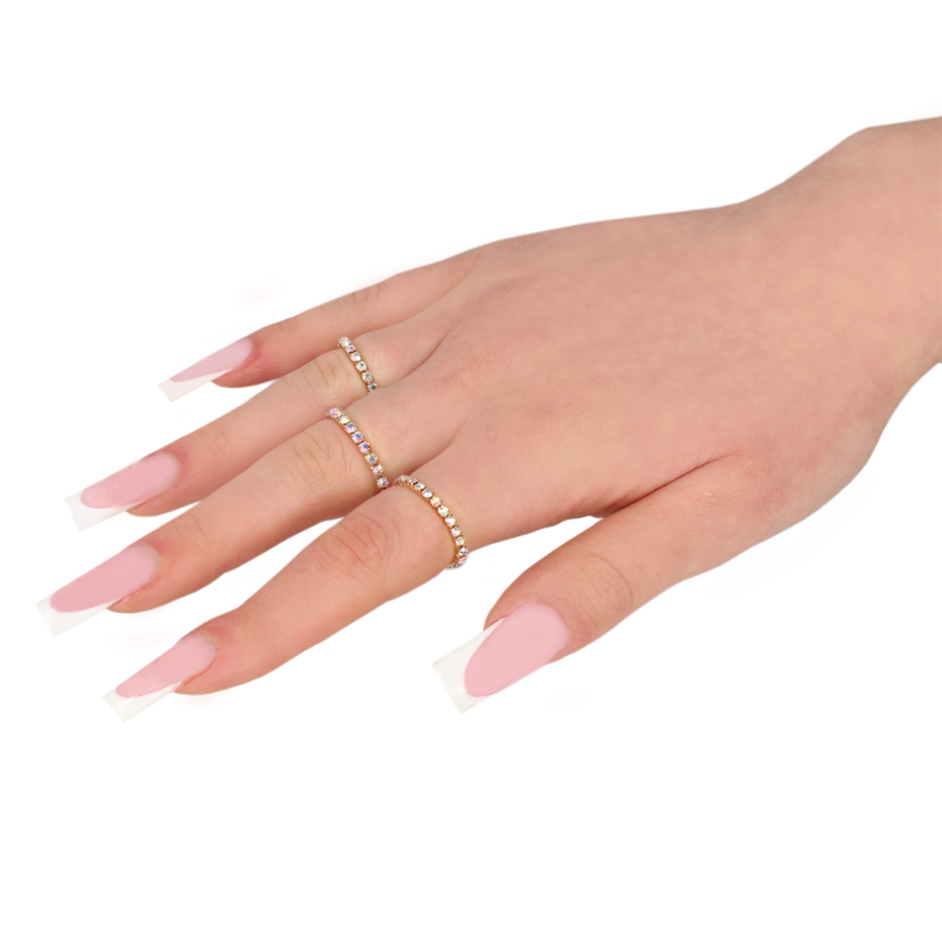 wildbloomdesign Fingerring Ringe Elastische Ringe mit Glitzersteinchen Gold günstig online kaufen