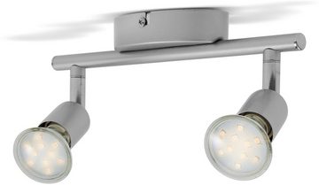 B.K.Licht LED Deckenleuchte, Leuchtmittel wechselbar, Warmweiß, LED Deckenlampe Wohnzimmer schwenkbar inkl. 3W 250lm GU10 Decken-Spot