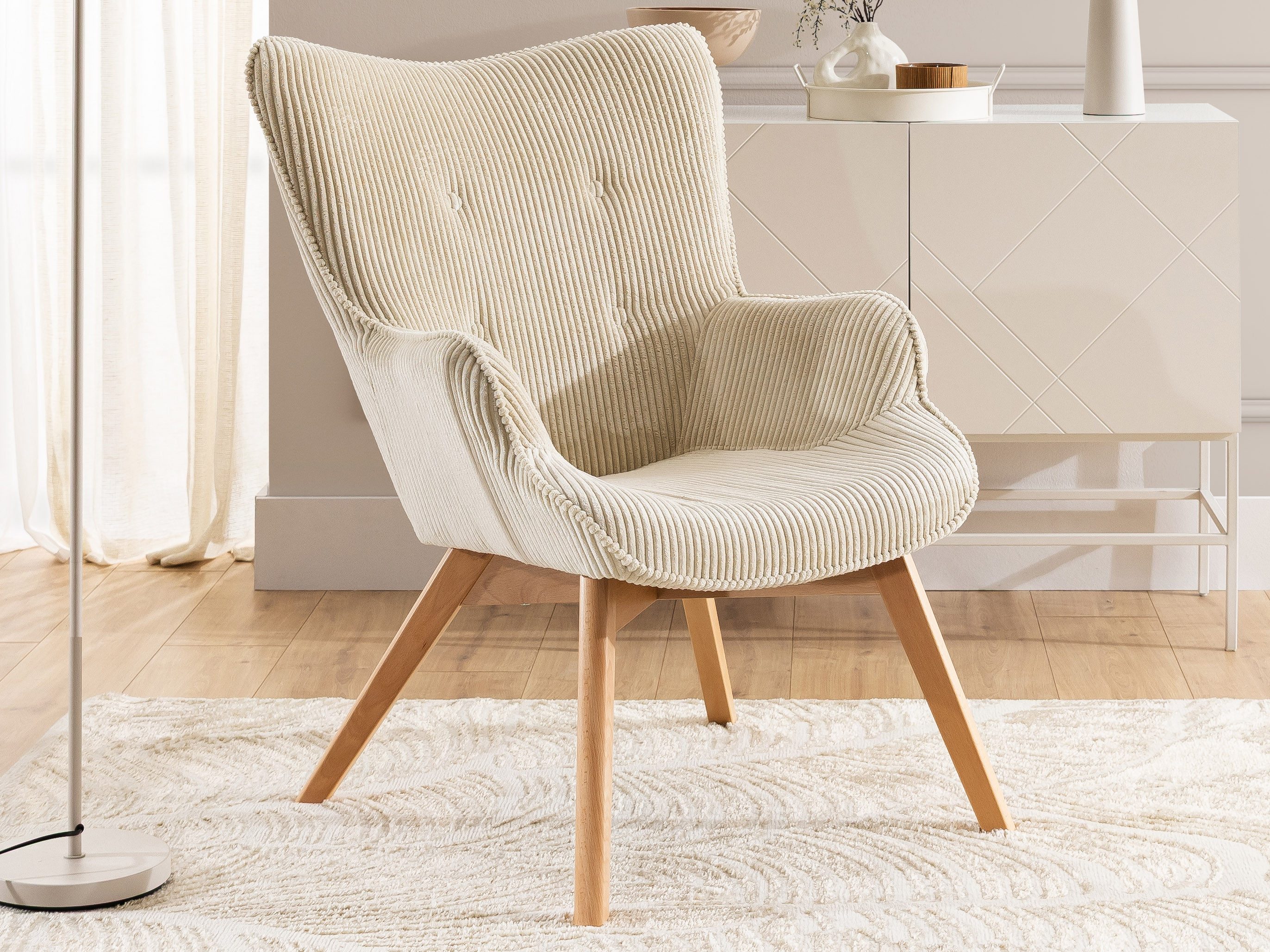 S-Style Möbel Loungesessel Lenari aus Cordstoff günstig online kaufen