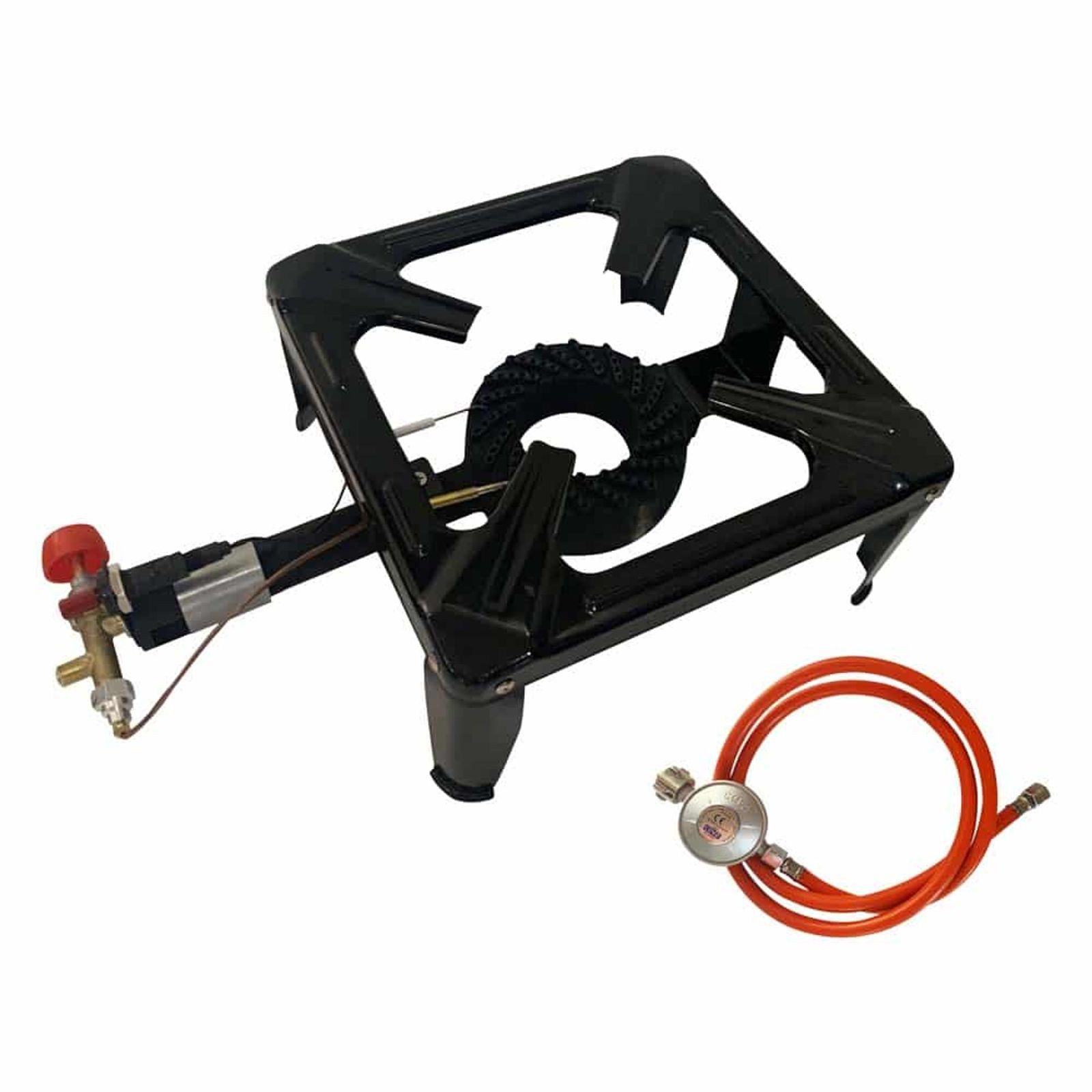 Meateor Gaskocher BBQ Gaskocher Wokbrenner Wok Campingkocher inkl. Schlauch Gas Brenner