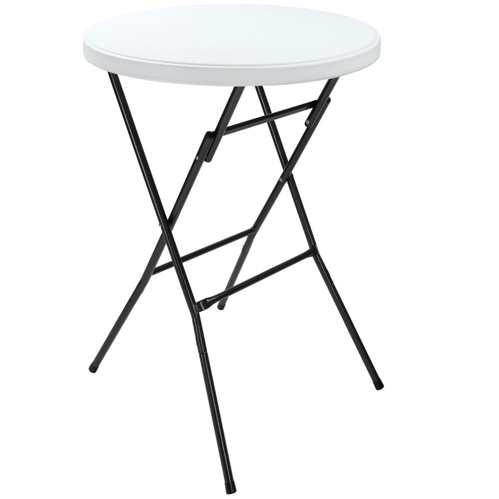 Casaria Stehtisch (1-St), Ø72x110cm klappbar rund Garten Metall Klapptisch Partytisch Weiß