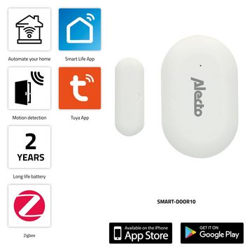 Alecto SMART-DOOR10 Smarter Kontaktsensor, Smart-Home, Bewegungsmelder, Fenster- und Türüberwachung