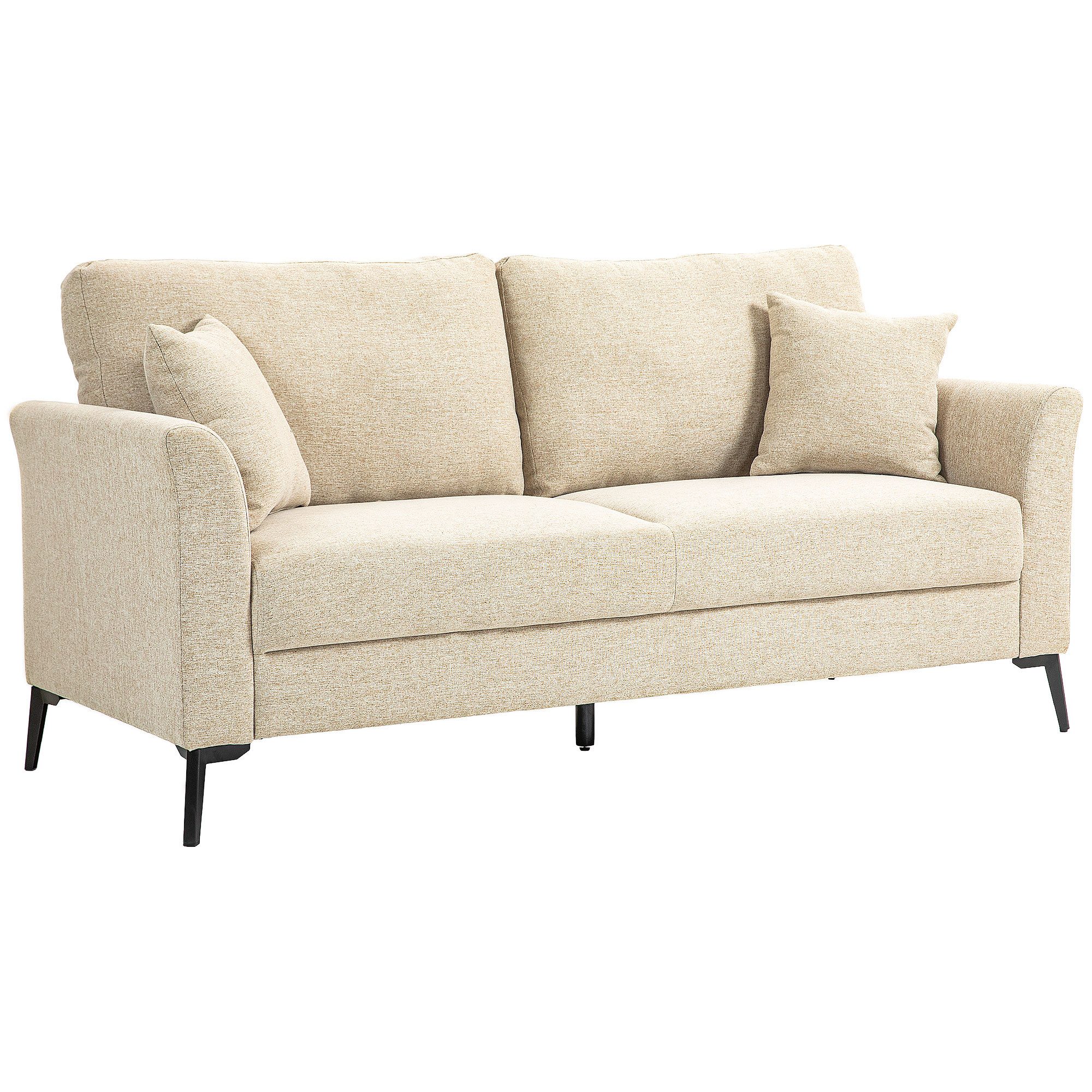 HOMCOM 2-Sitzer Sofa, Couch, Polstersofa mit Leinenoptik, Metallbeine, Doppelsofa 1 Teile, für Wohnzimmer, Schlafzimmer, 117 x 80 x 89 cm, Beige. Reduzierter Preis € 269,99. Unverbindliche Preisempfehlung € 582,90