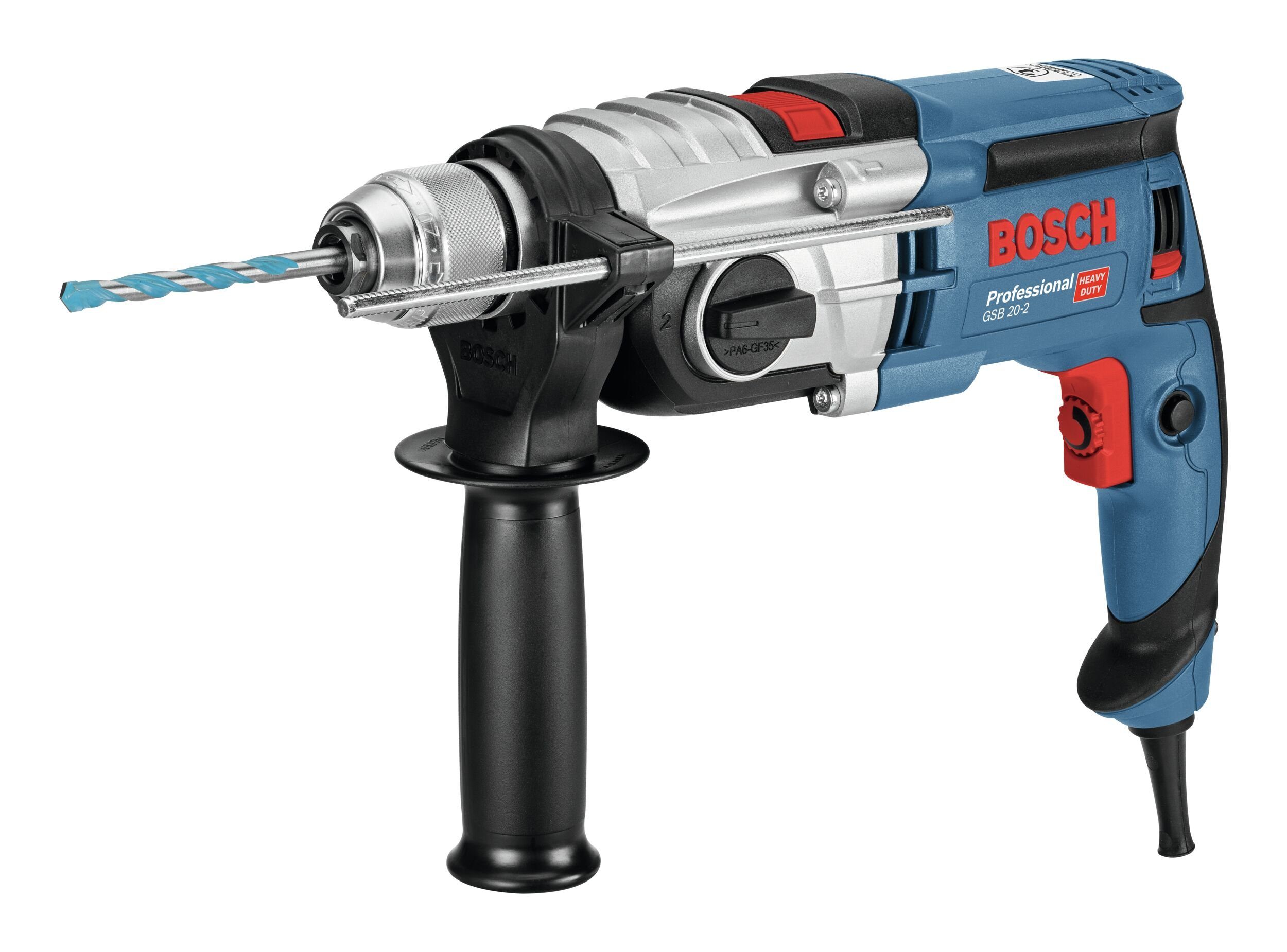 Bosch Professional Schlagbohrmaschine GSB 20-2, 230 V, Mit 7-teiligem Steinbohrer-Set - im L-Case