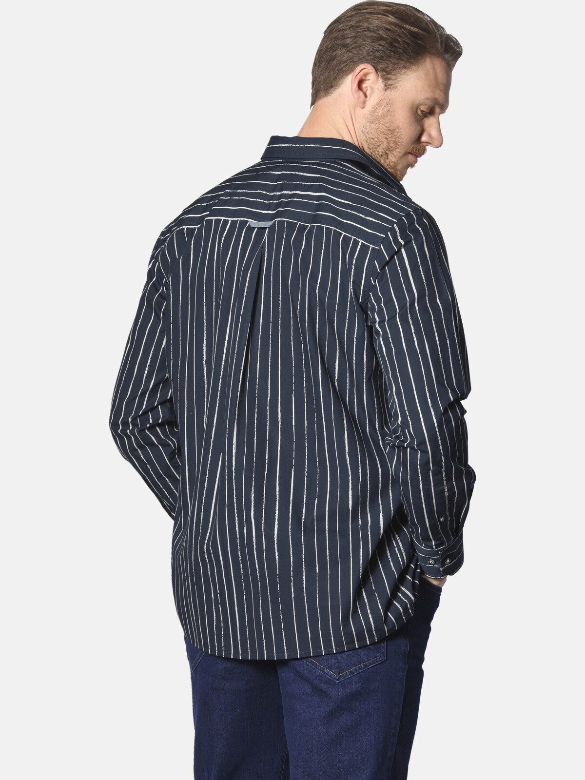 Jan Vanderstorm Langarmhemd EMILJAN mit feinen Längsstreifen günstig online kaufen