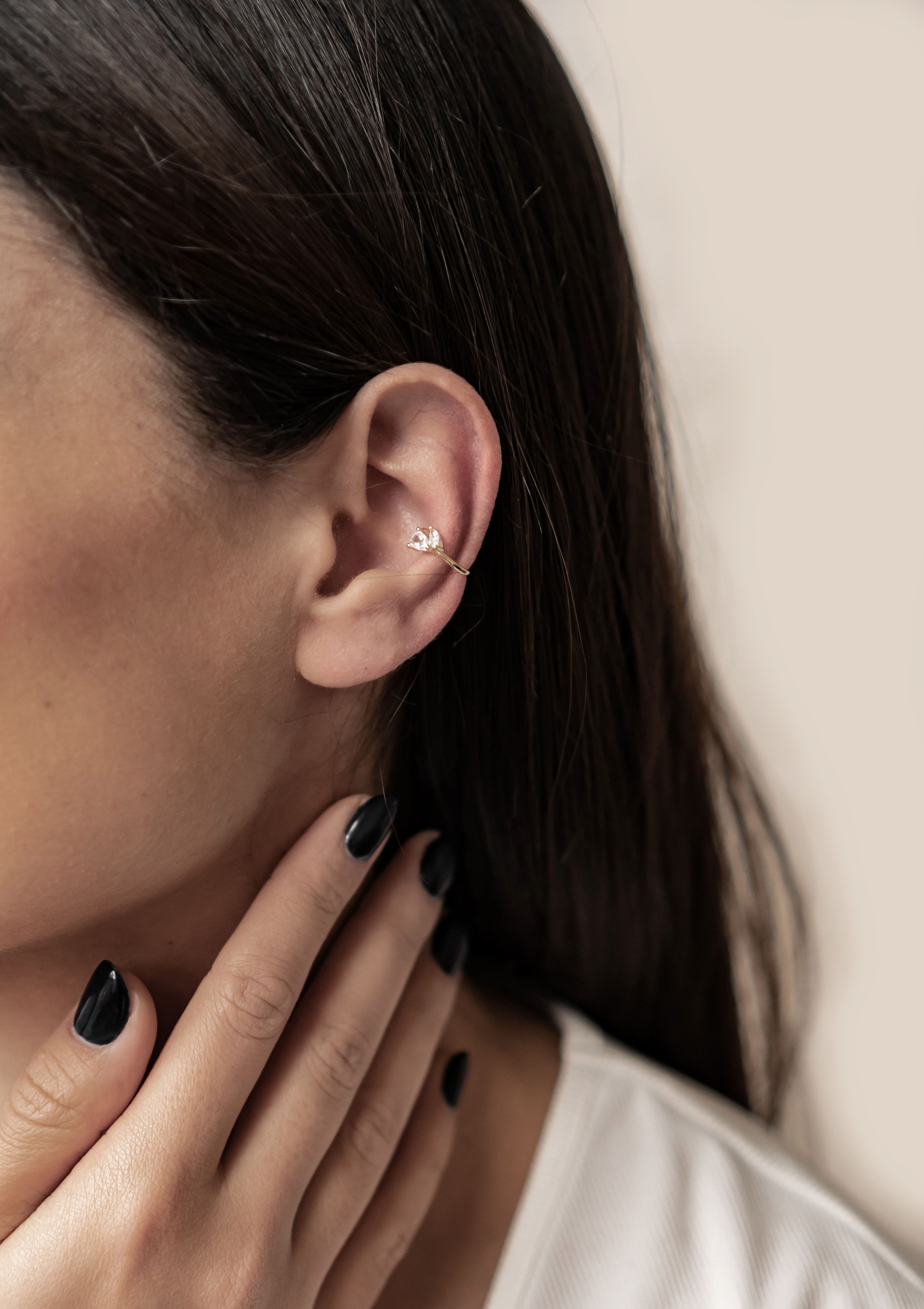 Hey Happiness Ohrklemme Ear Cuff Feuerfunke, Kristall Ohrklemme Damen, 925 günstig online kaufen