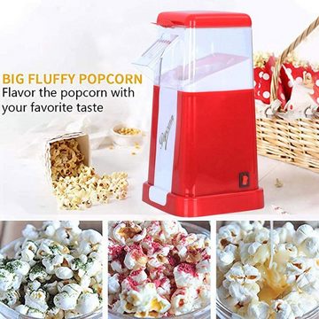 HOUROC Popcornmaschine PopcornMaker,Popcornmaschine Heissluft,1200W ohne Öl, 3 Minuten Schnell Produktion, für Zuhause Filme und Weihnachten Partys