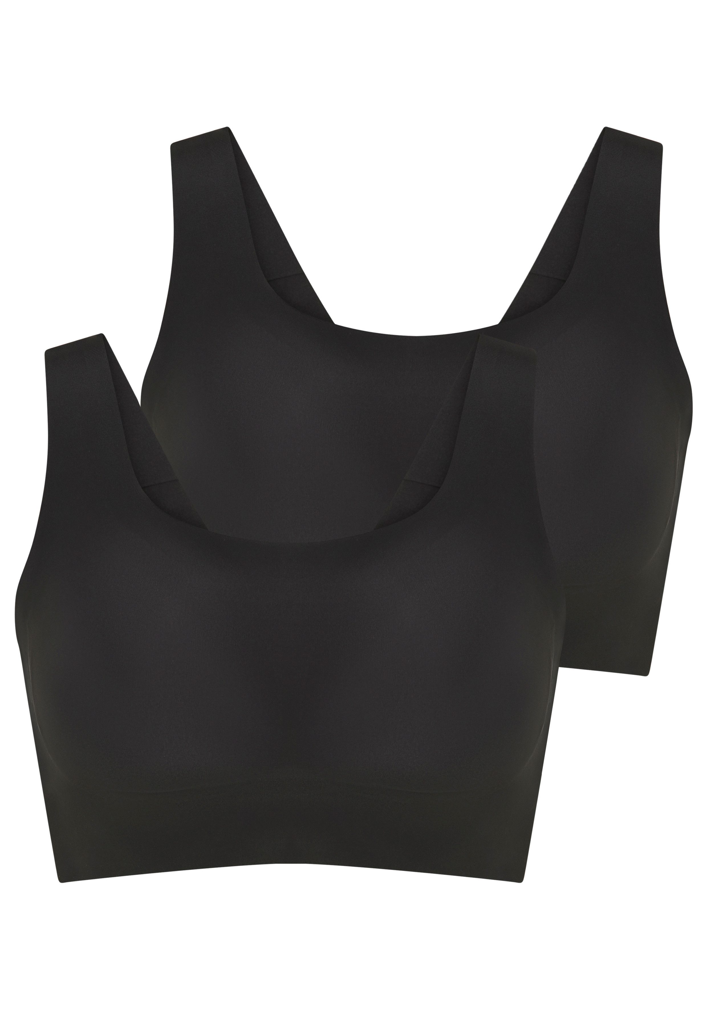 sloggi Bustier ZERO Feel 2.0 (2er Pack) nahtlos, herausnehmbare Pads, Microfaser, dehnbar