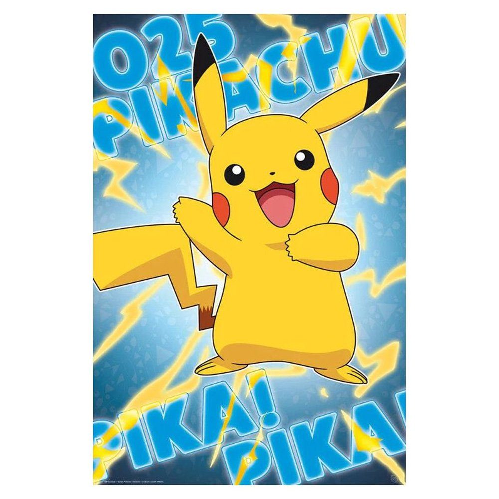 GB eye Плакат Pikachu (Folien Effekt) - Pokémon, Pikachu