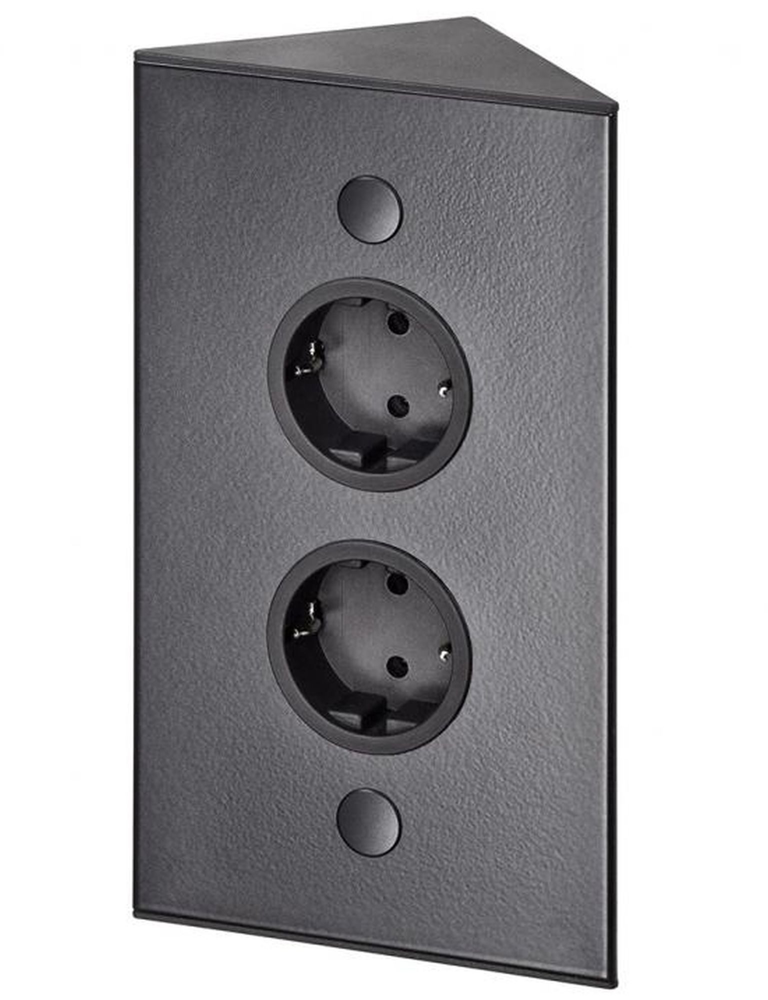 Thebo Küchensteckdose Riva 2-fach Ecksteckdose Steckdosenleiste Küche Büro Mehrfachsteckdose 2-fach (Kabellänge 2.00 m)