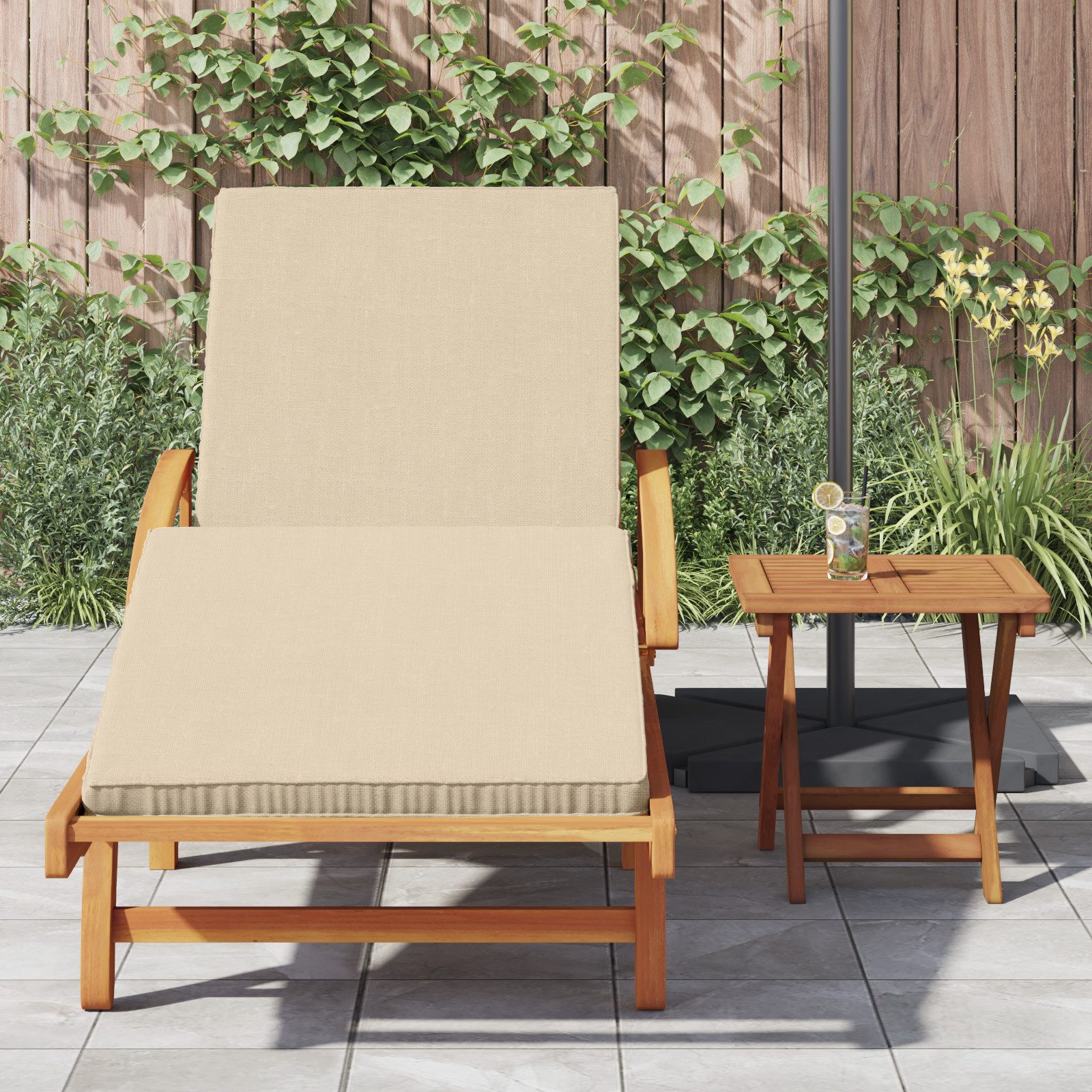 vidaXL Gartenliege Klappbare Sonnenliege mit Rädern günstig online kaufen
