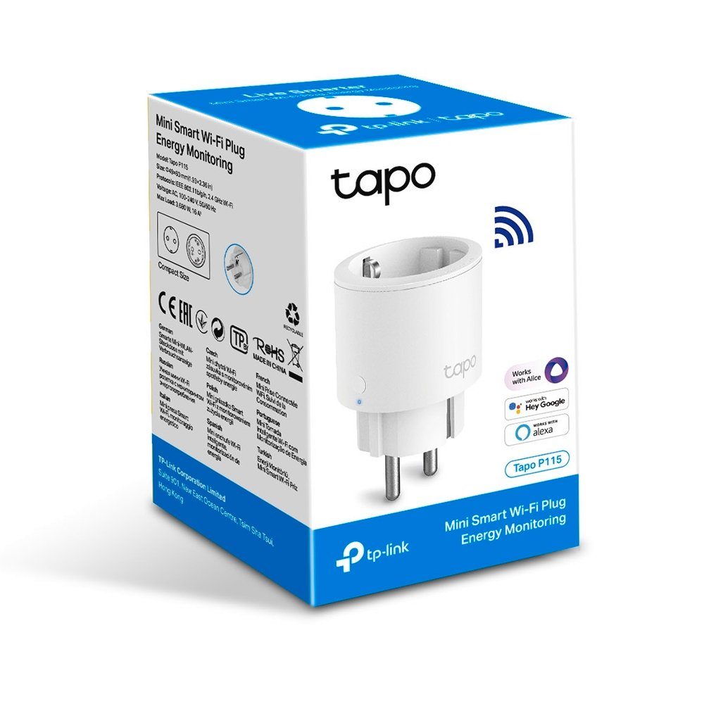 Mini (1er P115 TP-Link Smart Pack) Wi-Fi Smart-Home-Zubehör Tapo Steckdose