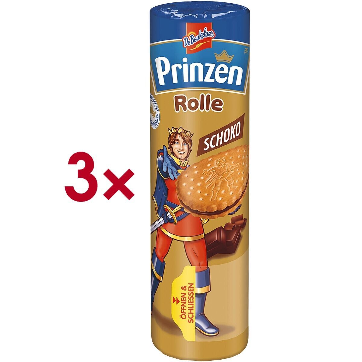 DeBeukelaer Kekse Prinzen Rolle Schoko, Doppelkekse 3x 400 g