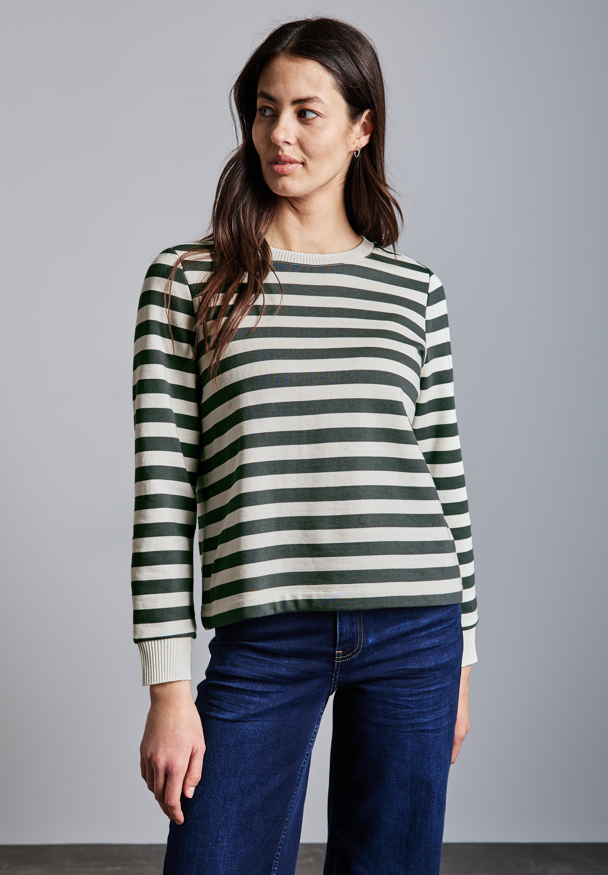 STREET ONE Sweater im Streifen-Look günstig online kaufen